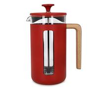 La Cafetière Pisa Cafetera de acero inoxidable, 8 tazas, color rojo, en caja de regalo