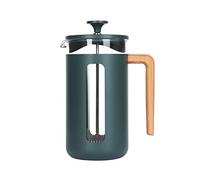 La Cafetière Pisa Cafetería de acero inoxidable, prensa francesa de 8 tazas, verde, en caja de regalo