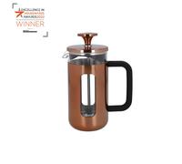 La Cafetière Pisa Cafetera de acero inoxidable, tres tazas, cobre, en caja de regalo