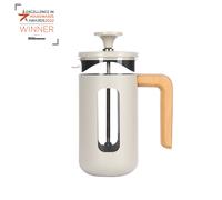 La Cafetière Pisa - Cafetera de acero inoxidable, con leche, en caja de regalo (capacidad de 350 ml, capacidad para 3 tazas)