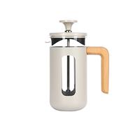 La Cafetière Pisa - Cafetera de acero inoxidable, con leche, en caja de regalo (capacidad de 350 ml, capacidad para 3 tazas)