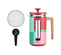 La Cafetière Pisa - Cafetera grande de prensa francesa con diseño geométrico de 8 tazas, cafetera de cerámica resistente al calor de 1 L, té suelto y café molido, Utopian Lines