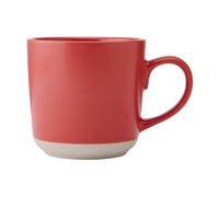 La cafetière red ceramic mug with unglazed base, 350ml