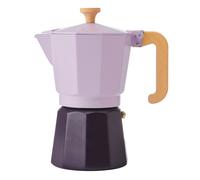 La Cafetière Tetera Espresso 6 Tazas Color Púrpura Bicolor, Fabricada en Aluminio, Compatible con Gas, Eléctrica, Vitrocerámica, Tetera Espresso Tradicional Italiana, Sólo Lavable a Mano, 290 ml