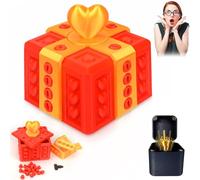 La caja de broma con dedo medio, 2 piezas de regalos secretos de Papá Noel para mujeres y hombres, divertida caja de regalo sorpresa de Año Nuevo, regalo de tornillo impreso en 3D para cumpleaños y