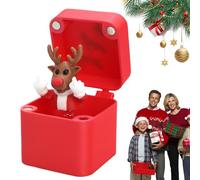 La Caja de Broma, Sorpresa navideña con Dedo Medio en una Caja, Regalos Divertidos de Navidad con Santa y Alce en Forma de Pop-up, garantía de diversión y decoración Original para Fiestas y Amigos