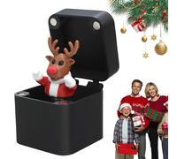 La Caja de Broma, Sorpresa navideña con Dedo Medio en una Caja, Regalos Divertidos de Navidad con Santa y Alce en Forma de Pop-up, garantía de diversión y decoración Original para Fiestas y Amigos