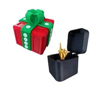 La Caja De Bromas: Divertido Desafío con Sorpresa del Dedo Corazón, Adornos Molestos Impresos En 3D para Cajas De Regalo, Adornos De Halloween Y Navidad para Mesa (E)