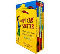 La caja de colección de 6 libros de la serie No. 1 Car Spotter de Atinuke (No. 1 Car Spotter, Firebird, Car Thieves, Goes to School, Broken Road y Fights the Factory)