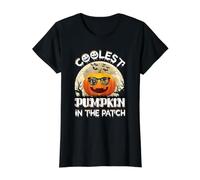 La Calabaza más Genial en el Parche - Halloween Jack O Lantern Camiseta gráfica económica, Mujer, Negro, L