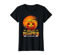 La Calabaza más Genial en el Parche - Halloween Jack O Lantern Camiseta gráfica económica, Mujer, Negro, L