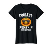 La Calabaza más Genial en el Parche - Halloween Jack O Lantern Camiseta gráfica económica, Mujer, Negro, L