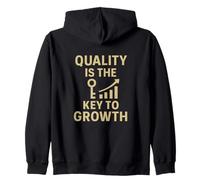 La Calidad es la Clave del Crecimiento | Idea de Regalo para el Día Mundial de la Calidad Sudadera con Capucha