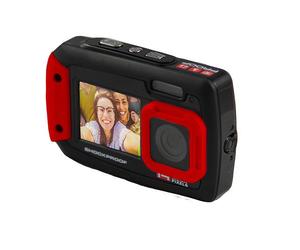 La cámara Ion Cámaras Selfie Fresco, Negro/Rojo, 1042