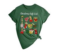 La camisa de Navidad fea de las mujeres de los hombres Camisa Santa Dirty Christmas divertida pieza de Navidad regalo para Navidad Secret Santa Matching Tshirts Top Party, Verde militar., XL