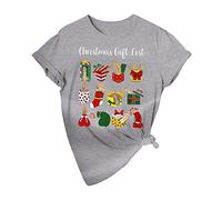 La camisa de Navidad fea de las mujeres de los hombres Camisa Santa Dirty Christmas divertida pieza de Navidad regalo para Navidad Secret Santa Matching Tshirts Top Party, gris, M