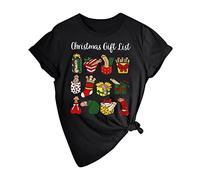 La camisa de Navidad fea de las mujeres de los hombres Camisa Santa Dirty Christmas divertida pieza de Navidad regalo para Navidad Secret Santa Matching Tshirts Top Party, Negro , XL