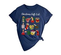 La camisa de Navidad fea de las mujeres de los hombres Camisa Santa Dirty Christmas divertida pieza de Navidad regalo para Navidad Secret Santa Matching Tshirts Top Party, marine, XXL