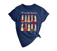 La camisa de Navidad fea de las mujeres de los hombres Camisa Santa Dirty Christmas divertida pieza de Navidad regalo para Navidad Secret Santa Gift Camisetas a juego para mujer, marine, M