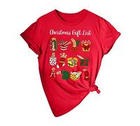 La camisa de Navidad fea de las mujeres de los hombres Camisa Santa Dirty Christmas divertida pieza de Navidad regalo para Navidad Secret Santa Matching Tshirts Top Party, rojo, 3XL