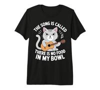 La canción se Llama No Hay Comida en mi tazón Funny Cat Camiseta Premium