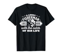 La captura de su vida Marido Un pescador afortunado Su mejor captura Camiseta
