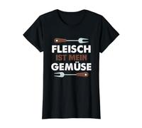 La Carne es mi verdura. Camiseta gráfica económica, Mujer, Negro, XL