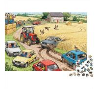 La Carrera de Tractores Spin out Puzzle De Madera Impermeable Puzzles De 1000 Piezas Regalos para Adultos Desafiante Y Estimulante Rompecabezas Juegos Educativos