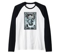 La carta del tarot Banshee Espíritu celta de la muerte y la advertencia Camiseta Manga Raglan