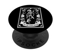 La Carta del Tarot de amputación de amputación de Pierna de Reina de una Pierna PopSockets PopGrip Adhesivo