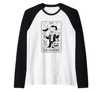 La Carta del Tarot de Halloween Vampiro XII Camiseta Manga Raglan