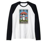 La Carta del Tarot de Hongos Amanita Muscaria Fly Agaric Hongo Camiseta Manga Raglan