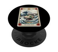 La Carta del Tarot de la Ola de Ramen La Gran Ola Fuera de Kanagawa PopSockets PopGrip Adhesivo