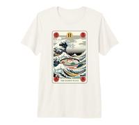 La Carta del Tarot de la Onda de Ramen Divertida Gran Ola Fuera de Kanagawa Camiseta Premium