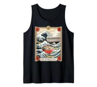 La Carta del Tarot de la Onda de Ramen Divertida Gran Ola Fuera de Kanagawa Camiseta sin Mangas
