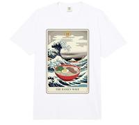 La Carta del Tarot de la Onda de Ramen Divertida Gran Ola Fuera de Kanagawa Comfort Colors Adult Heavyweight T-Shirt