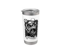 La carta del tarot de los amantes Oculto Urbano Oscuro Astrología Vaso térmico de acero inoxidable de doble pared