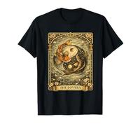 La Carta del Tarot de los Amantes Yin Yang Koi Fish Japanese Zen Art Camiseta