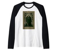 La carta del tarot de Morrigan Diosa celta de la guerra y la profecía Camiseta Manga Raglan