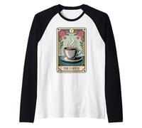 La Carta del Tarot del café Humor Amante del café Camiseta Manga Raglan