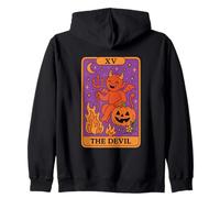 La Carta del Tarot del Diablo Travesuras de Halloween Sudadera con Capucha