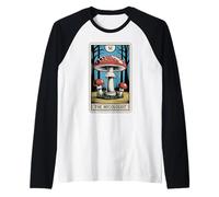 La Carta del Tarot del micólogo Cottagecore forrajeando Hongos Camiseta Manga Raglan