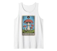 La Carta del Tarot del micólogo Cottagecore forrajeando Hongos Camiseta sin Mangas