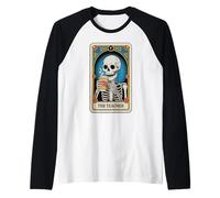 La Carta del Tarot del Profesor enseñando el Regreso a la Escuela Profesor Divertido Camiseta Manga Raglan