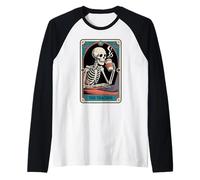 La Carta del Tarot del Profesor enseñando el Regreso a la Escuela Profesor Divertido Camiseta Manga Raglan