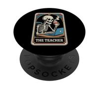 La Carta del Tarot del Profesor enseñando el Regreso a la Escuela Profesor Divertido PopSockets PopGrip Adhesivo
