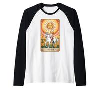 La carta del tarot del sol - Amante de la energía espiritual vintage místico Camiseta Manga Raglan
