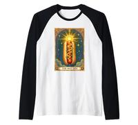 La Carta del Tarot Hot Dog Bun, para Amantes de la Comida rápida, para Amantes de la Comida rápida Camiseta Manga Raglan