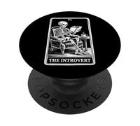 La Carta del Tarot introvertido Hombres Interiores Divertido Introvertido PopSockets PopGrip Adhesivo