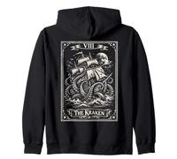 La Carta del Tarot Kraken, Monstruo Marino Vintage Sudadera con Capucha